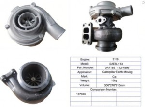 Genuine Turbo – For 167303 S2ESL113 CAT 3116